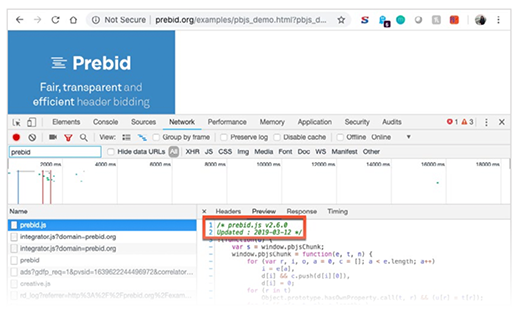 Check Prebid.js version Check Prebid.js version